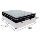 Ver imagem 6 de Cama Box Baú Branco e Colchão Elegant Molas Ensacadas Casal Ortobom