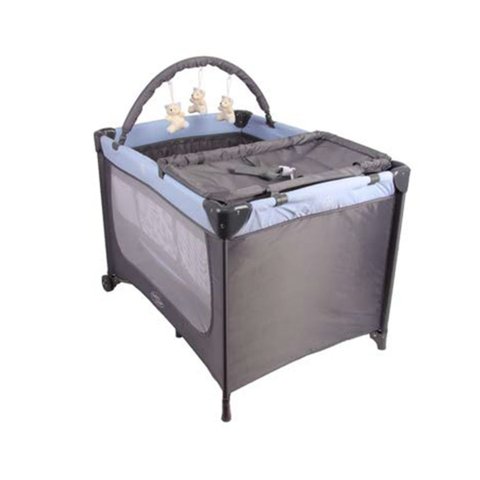 Berço Joly Trocador Desmontável Mobile Baby Style Azul