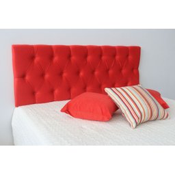 Cabeceira Premium de Casal com Botões 1.40x50cm Vermelho - 2