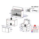 Ver imagem 3 de Berço 3 em 1 com Poltrona Amamentação e Armário Aéreo 2 Portas Multimóveis Mp4147 Branco/cinza