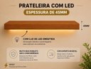 Ver imagem 5 de Prateleira MDF 45mm LED 250x20 Suporte Invisivel Italian Noce 3000k Bivolt