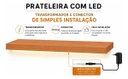 Ver imagem 4 de Prateleira MDF 45mm LED 250x20 Suporte Invisivel Italian Noce 3000k Bivolt
