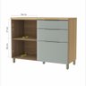Balcão Modular 1 Porta 3 Gavetas Nesher Marquesa 120cm 100 Mdf - 2