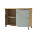 Ver imagem 4 de Balcão de Cozinha Modular Marquesa 120cm 1 Porta 3 Gavetas 100% MDF Nature/Verde - Nesher