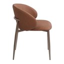Ver imagem 6 de Cadeira P/ Mesa Jantar Estofada Courino ou Linho 2 unidades Cor:caramelo com Champagne