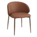 Ver imagem 5 de Cadeira P/ Mesa Jantar Estofada Courino ou Linho 2 unidades Cor:caramelo com Champagne
