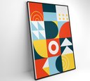 Ver imagem 3 de Quadro Geométrico Colorido 11 - 80x120 Cm - Vidro Impresso