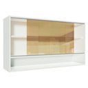 Ver imagem 5 de Armário de Cozinha Aéreo 2 Portas de Correr de Vidro Reflex e 1 Nicho Branco Glamy Madesa