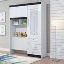 Ver imagem 4 de Conjunto Quarto Solteiro Guarda-Roupa com Espelho e Escrivaninha com Espelho Espresso Móveis