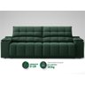 Sofá com Porta Copos e Carregador Usb Retrátil e Reclinável Samurai 2,00m Velosuede Verde - - 5