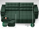 Ver imagem 3 de Sofá com Porta Copos e Carregador Usb Retrátil e Reclinável Samurai 2,00m Velosuede Verde -