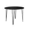 Mesa Jantar Redonda Preta Hairpin 90cm Elen Base Ferro Preto - 2