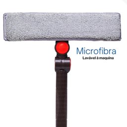 Limpa Vidros 2 em 1 Pano Microfibra Lavável Rodo de Limpeza - 4