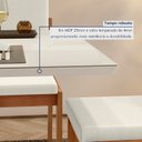 Ver imagem 7 de Conjunto Sala de Jantar com Tampo de Vidro Donna 4 Cadeiras Gaia Courino Preto/Mel Marrom/Off White