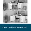 Ver mais imagens de Escrivaninha Mesa Escritório em L Office Nt 2005 2 Gavetas 3 Portas 157cm Nogal Trend Marrom
