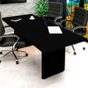 Ver imagem 1 de Mesa de Reunião Escritório 6 Lugares 1,80m X 90cm Tampo 30mm