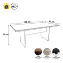Ver imagem 2 de Mesa de Reunião Escritório 6 Lugares 1,80m X 90cm Tampo 30mm