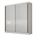 Ver imagem 1 de Guarda Roupa Solteiro 2 Portas 3 Gavetas - Toledo-branco - Móveis Novo Horizonte