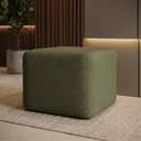 Ver imagem 1 de Puff Retangular Decorativo para Sala Orgânico Confortável e Reforçado Bouclé
