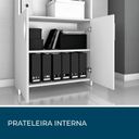 Ver imagem 6 de Armário para Escritório Semi-Aberto 2 Portas com Chave Marrom