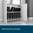 Ver imagem 6 de Armário para Escritório Semi-Aberto 2 Portas com Chave Marrom