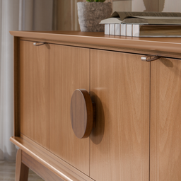 Buffet Aparador Organizador Balcão Multimoveis 4 Portas Mdf:nature - 9