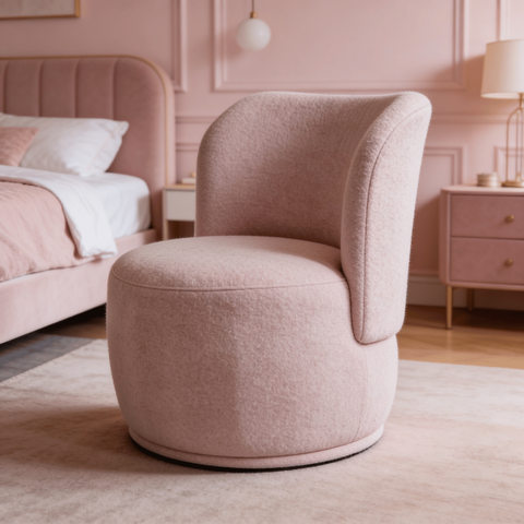Kit 2 Poltronas Lia Compacta Orgânica Bouclé Moderna Confortável Sala Espera Recepção Consultório Ha