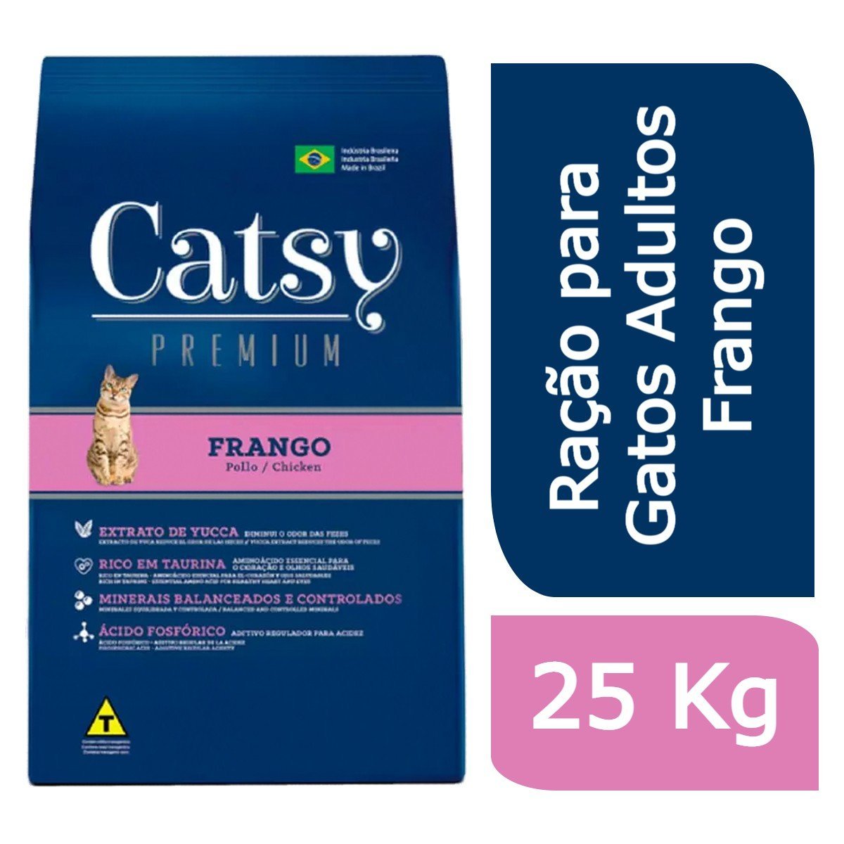Ração Catsy Premium para Gatos Adultos Sabor Frango 25Kg - 2