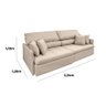 Sofá Pompeia Retrátil e Bipartido em Linho Marrom 2,34m - 5