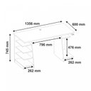 Ver imagem 4 de Mesa Gamer NT 2020 Notável Móveis 3 Prateleiras 135cm Preto