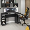 Ver imagem 1 de Mesa Gamer NT 2020 Notável Móveis 3 Prateleiras 135cm Preto
