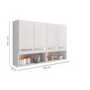 Ver imagem 3 de Armário Aéreo Cozinha Lavanderia 4 Portas 1 Nicho Bulgaria