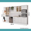 Ver imagem 7 de Armário de Cozinha Completa com Balcão Milla Lily Max Carraro Branco