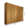 Guarda-roupa Casal Madalena 6 Portas 6 Gavetas 100% Mdf - Panorama Móveis - 5