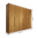 Ver imagem 5 de Guarda-roupa Casal Madalena 6 Portas 6 Gavetas 100% Mdf - Panorama Móveis