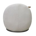 Ver imagem 5 de Poltrona Kaira Mesa Lateral Direita Fixa Titânio Bouclé Creep Off White - Nexta Casa