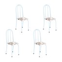 Ver imagem 4 de Kit 4 Cadeiras Tubular 96x36x41 cm Iris B Branco/Arabesco
