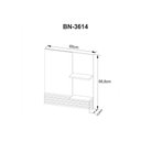Ver imagem 2 de Armário C/ Balcão Banheiro Suspenso Bn3613 S/ Cuba 60cm e Espelho Bn3614 Amêndoa - Tecno Mobili