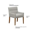 Ver imagem 5 de Kit 6 Cadeiras para Mesa de Jantar Angel Base Madeira Corano Fendi - Nexta Casa