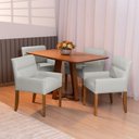 Ver imagem 7 de Kit 6 Cadeiras para Mesa de Jantar Angel Base Madeira Corano Fendi - Nexta Casa