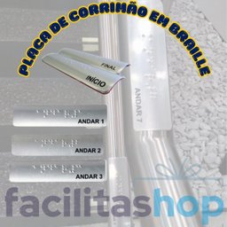 Placa Braille para Corrimão Andar Inicio - 2