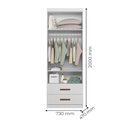 Ver imagem 5 de Guarda Roupa Infantil Ônix 2 Portas e 2 Gavetas Flex - Peternella