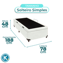 Ver imagem 4 de Cama Box Bau Solteiro Blindado Nature Branco 78x188