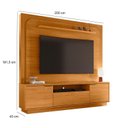 Ver imagem 3 de Estante Home Theater Nilo sem Pés Cinamomo com Cristaleira Marina Cinamomo Off White - Madetec