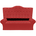 Ver imagem 2 de Conjunto Cabeceira Solteiro e Recamier Baú 90cm Calçadeira Banco Quarto Estofado:suede Vermelho