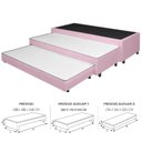 Ver imagem 3 de Base Tribox Solteiro Anne c/ Dupla Auxiliar 48 cm X 88 cm Rosa