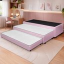 Ver imagem 1 de Base Tribox Solteiro Anne c/ Dupla Auxiliar 48 cm X 88 cm Rosa