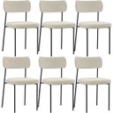 Ver imagem 1 de Kit 6 Cadeiras para Sala de Jantar e Cozinha Melissa em Aço Carbono