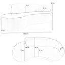 Ver imagem 4 de Sofá 3 Lugares Curvo Sala de Estar Living Firenze Direito D02 Veludo Mostarda 180 cm C-279 - Lyam