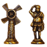 Jogo de Xadrez DOM QUIXOTE Em Latão Reciclado Exclusivo SAT - 8